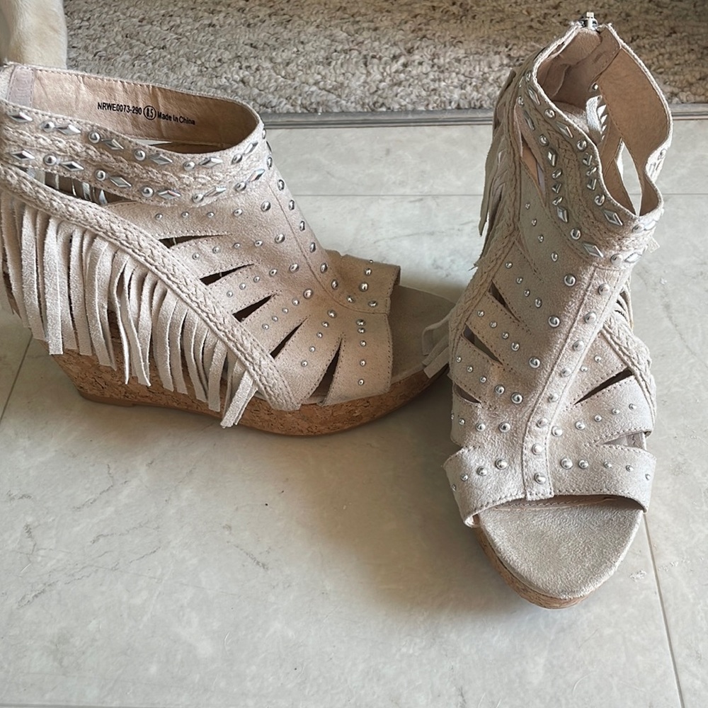 Wedge sandals, not rated brand, size 8.5